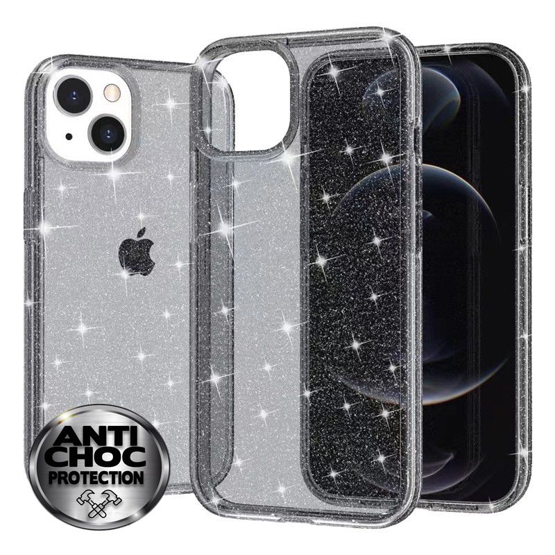 COQUE SHINY ANTICHOC IPHONE 13 PRO NOIR