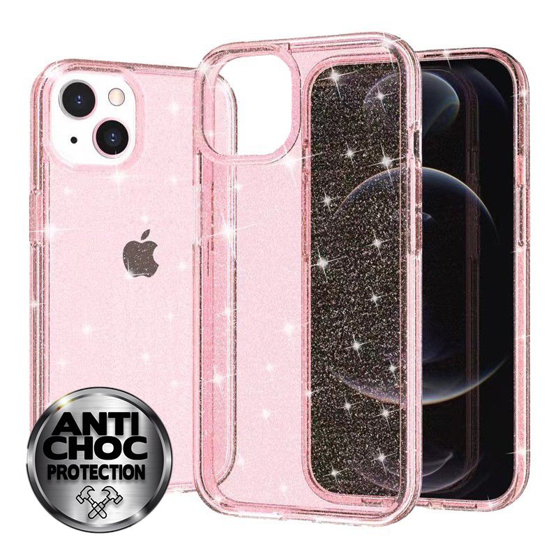 COQUE SHINY ANTICHOC IPHONE 13 PRO ROSE