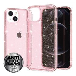 COQUE SHINY ANTICHOC IPHONE 13 ROSE